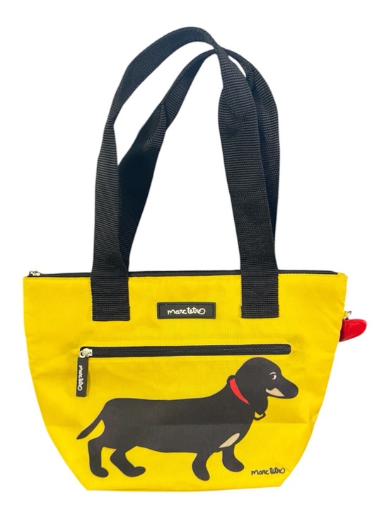 Marc Tetro Handbags - marc tetro Yellow Dachshund Tote lunch Bag